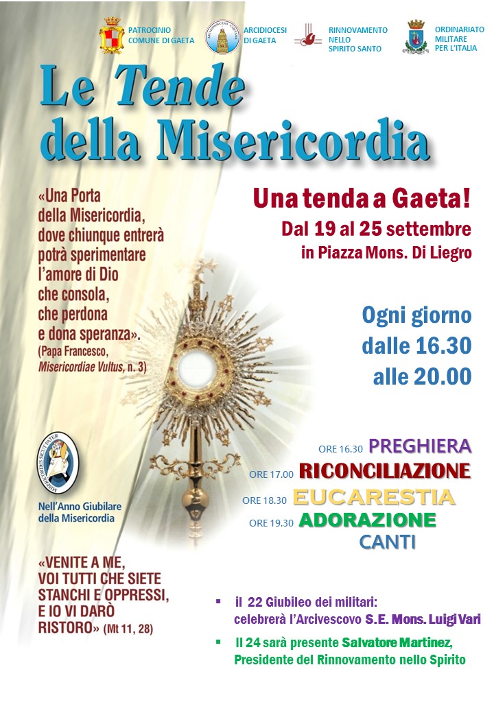 La Tenda Della Misericordia Preghiera Canti Adorazione Eucaristica Testimonianze Arcidiocesi Di Gaeta