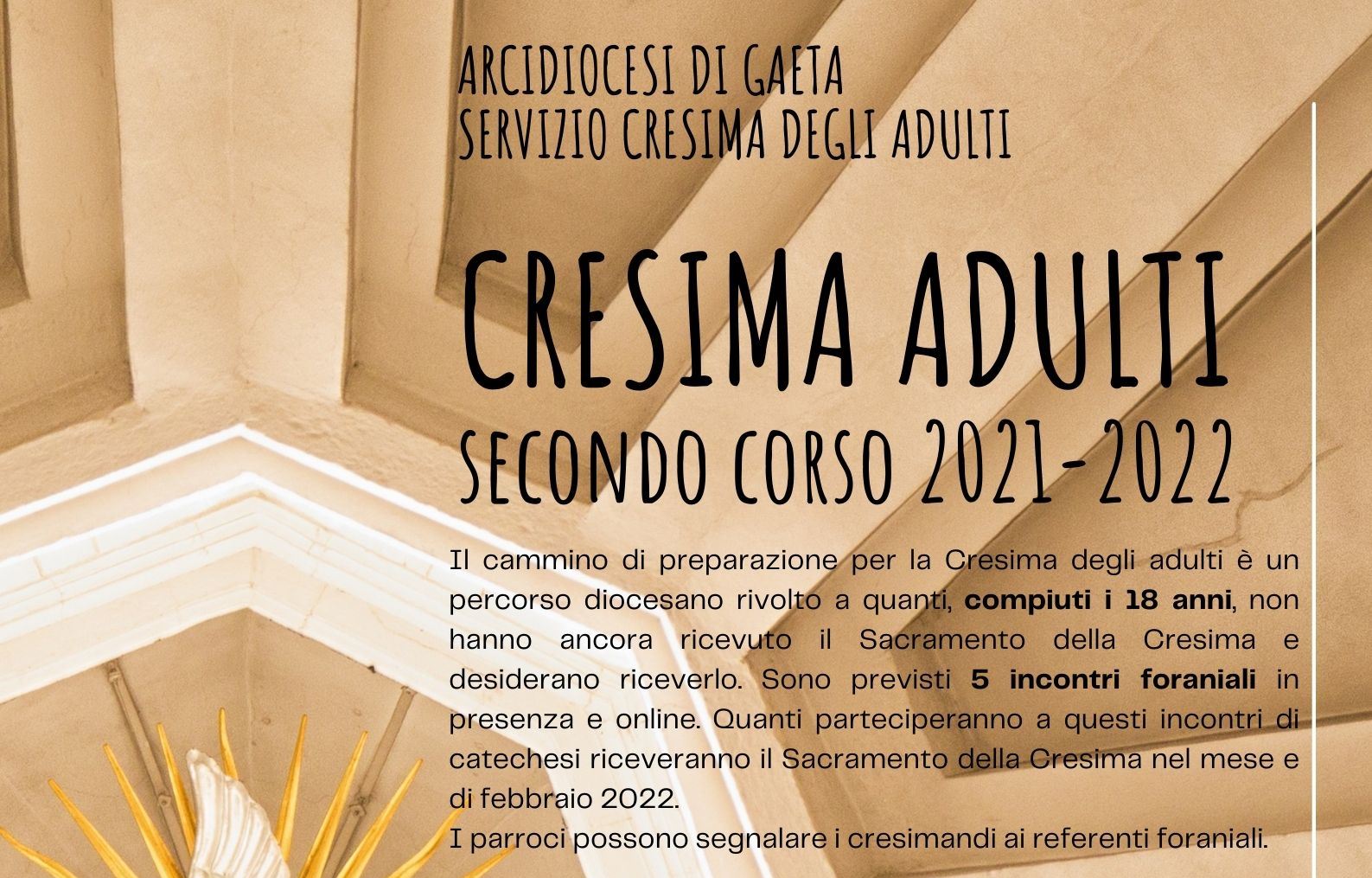Quanto Dura Il Corso Di Cresima Per Adulti Cresima degli Adulti, Al via il secondo corso 2021-2022