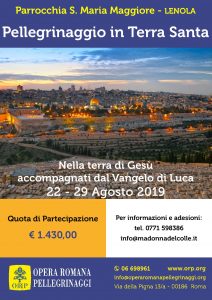 Locandina Terra Santa 2019 Lenola