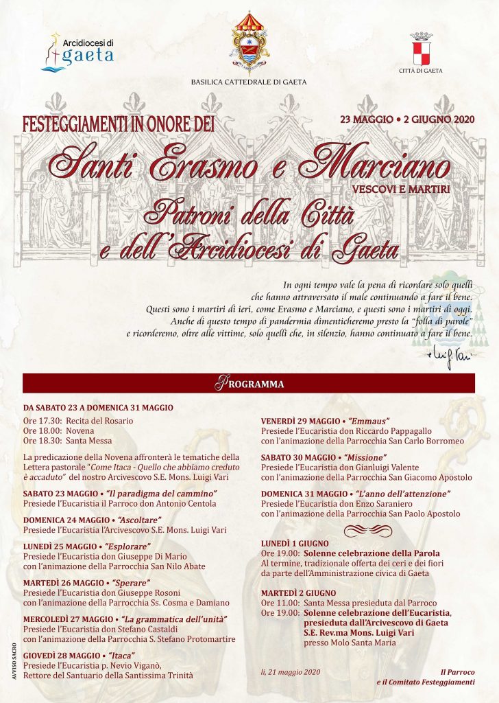 Gaeta Festa Santi Erasmo e Marciano 2020