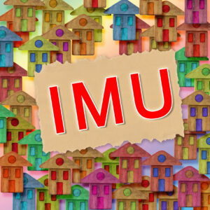 IMU (which means Unique Municipal Tax) the most unpopular italian tax on land and buildings - concept image IMU (which means Unique Municipal Tax) the most unpopular italian tax on land and buildings - concept image.